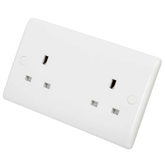 BG Nexus 13A 2 Gang Unswitched Socket White