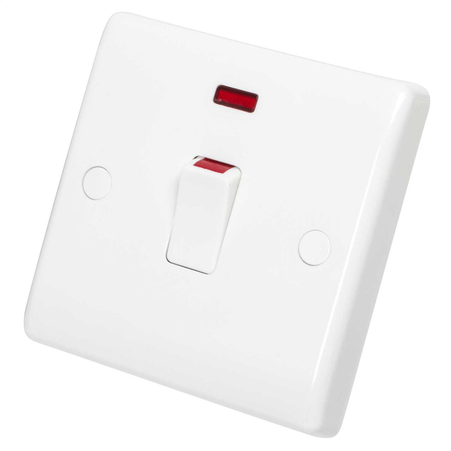 BG 20A DP Switch with Neon and Flex Outlet White