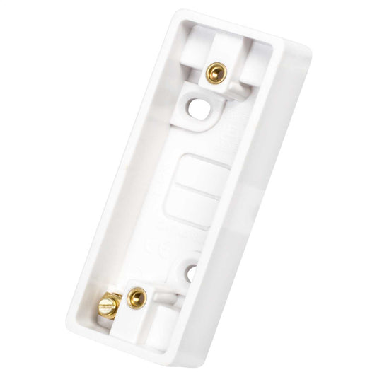 BG 1 Gang 19mm Architrave Pattress Back Box White