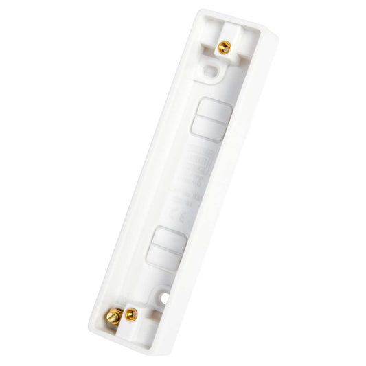 BG 2 Gang 19mm Architrave Pattress Back Box White