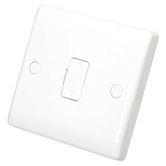BG 13A DP Unswitched Fused Spur with Flex Outlet White