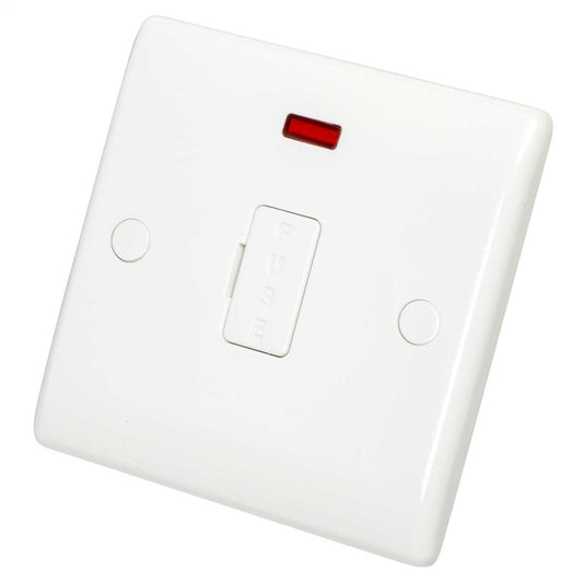 BG 13A DP Unswitched Fused Spur with Neon White