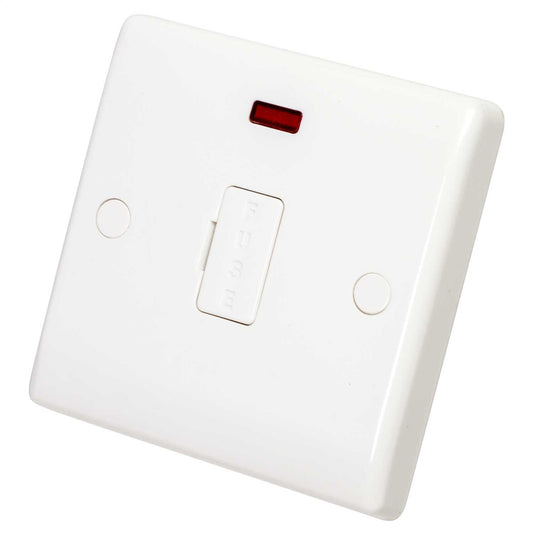 BG 13A DP Unswitched Fused Spur with Neon and Flex Outlet White