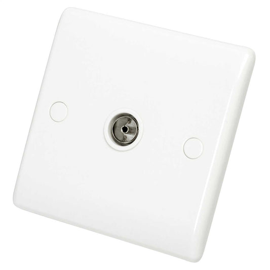 BG Nexus 1 Gang Coaxial Socket White