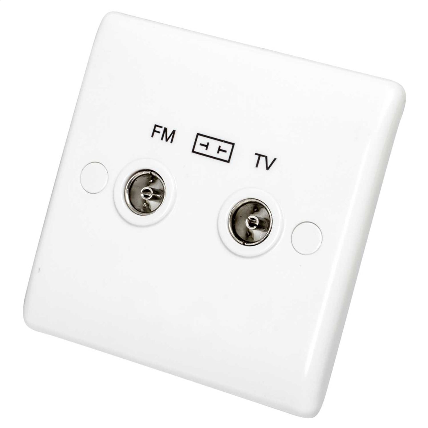 BG Nexus 1 Gang Diplex TV / FM Socket White