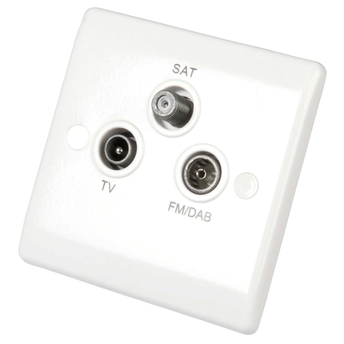 BG 1 Gang Triplex TV / FM / SAT Screened Socket White