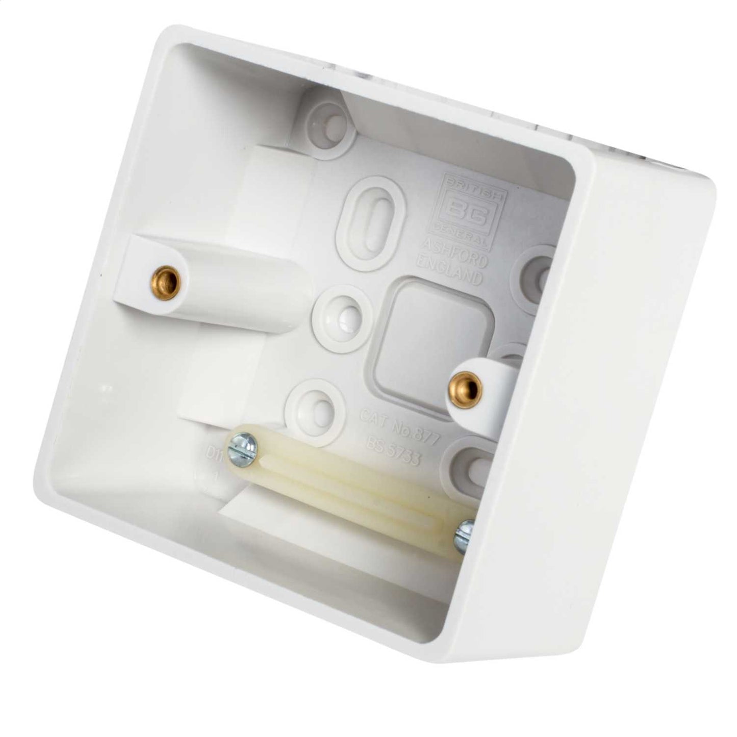 BG 1 Gang 50mm Pattress Back Box White