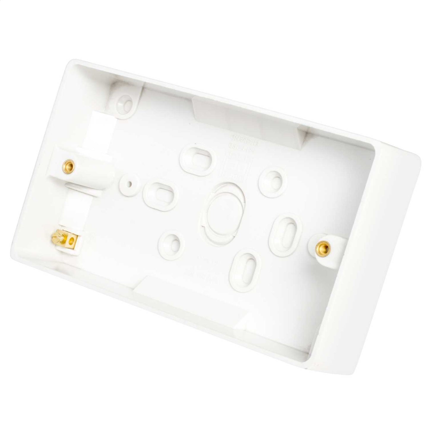 BG Nexus 2 Gang 32mm Pattress Back Box White