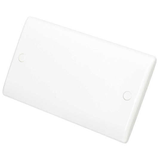 BG Nexus 2 Gang Blank Plate White