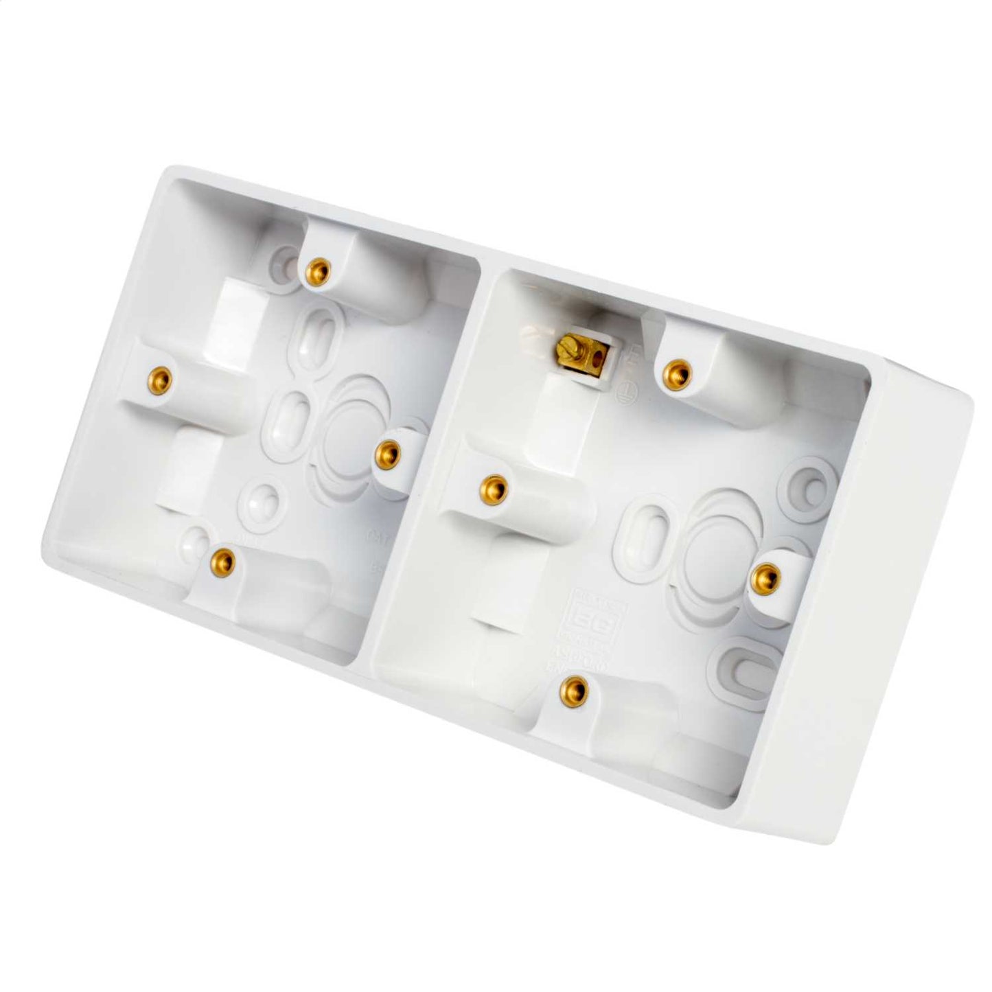 BG 2 Gang 37mm Pattress Back Box White