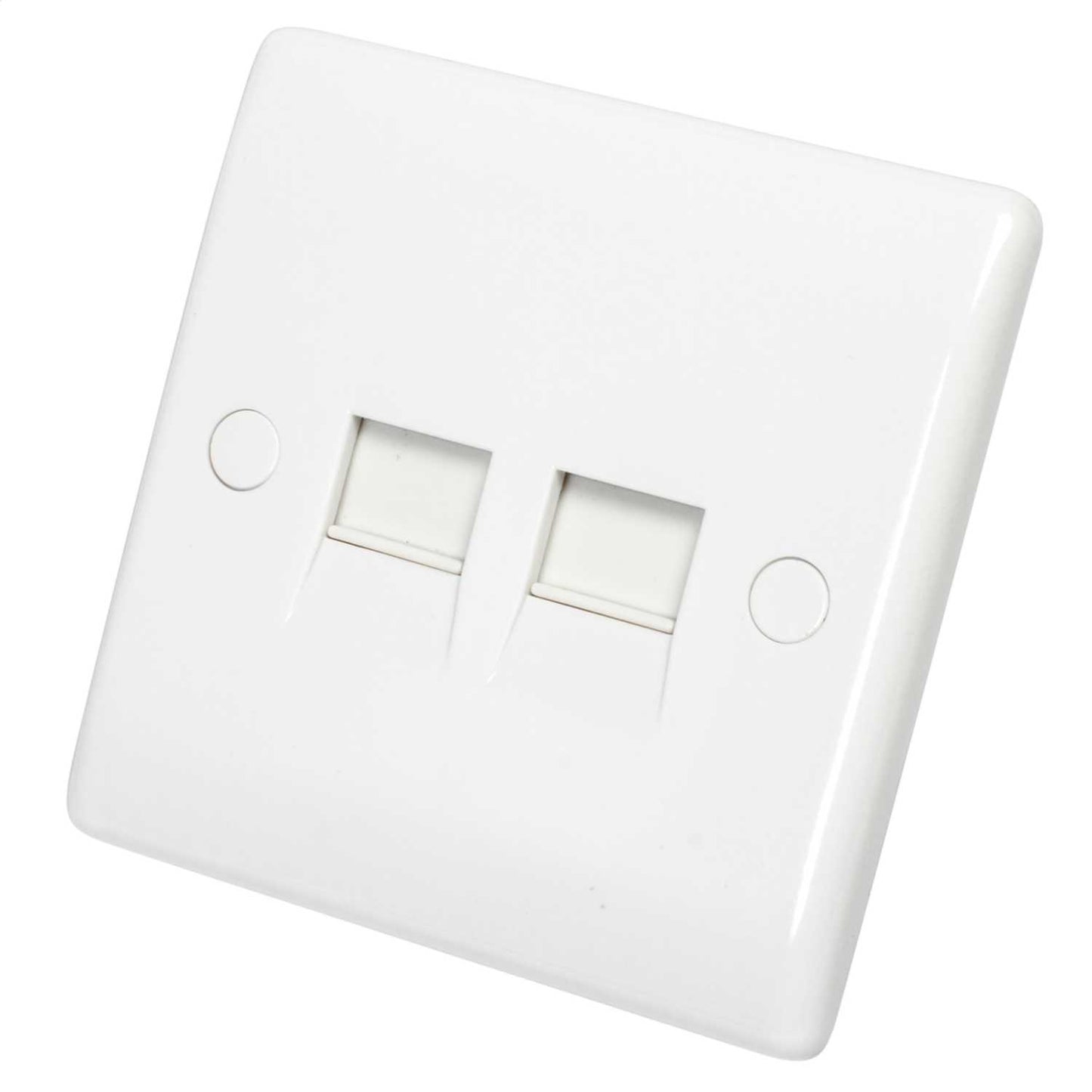 BG Nexus 2 Gang Secondary Telephone Socket White