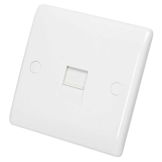 BG 1 Gang RJ11 Data Socket White