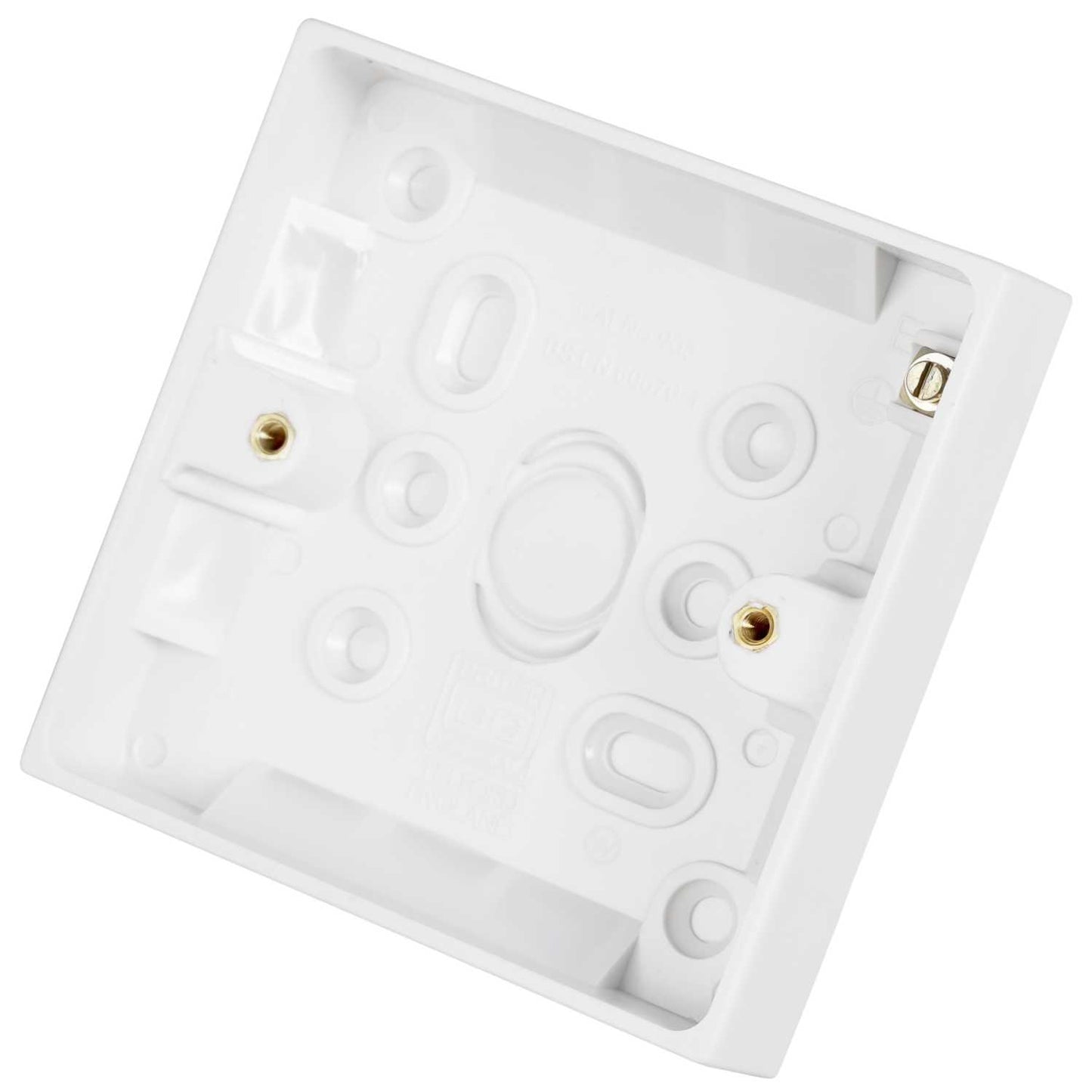 BG 1 Gang 19mm Pattress Back Box White