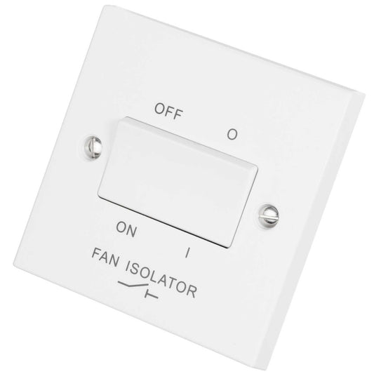 BG 900 Series 10A Triple Pole Fan Isolator Switch White