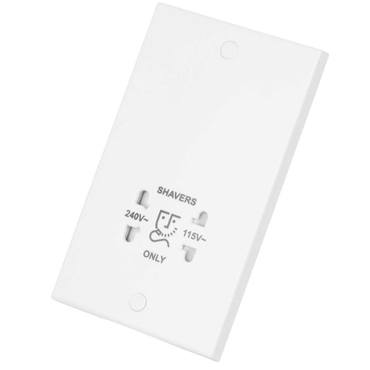 BG 900 Series 115 / 230V Dual Voltage Shaver Socket White