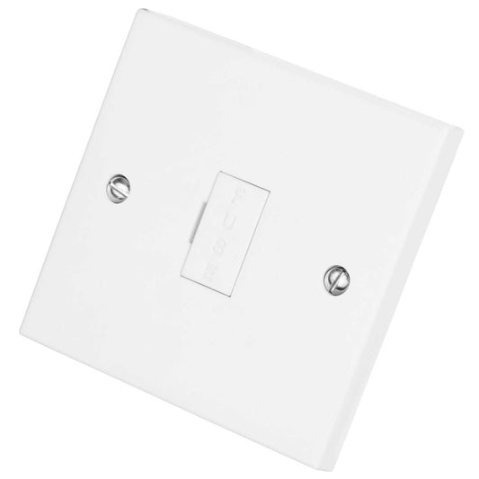 BG 13A DP Unswitched Fused Spur White