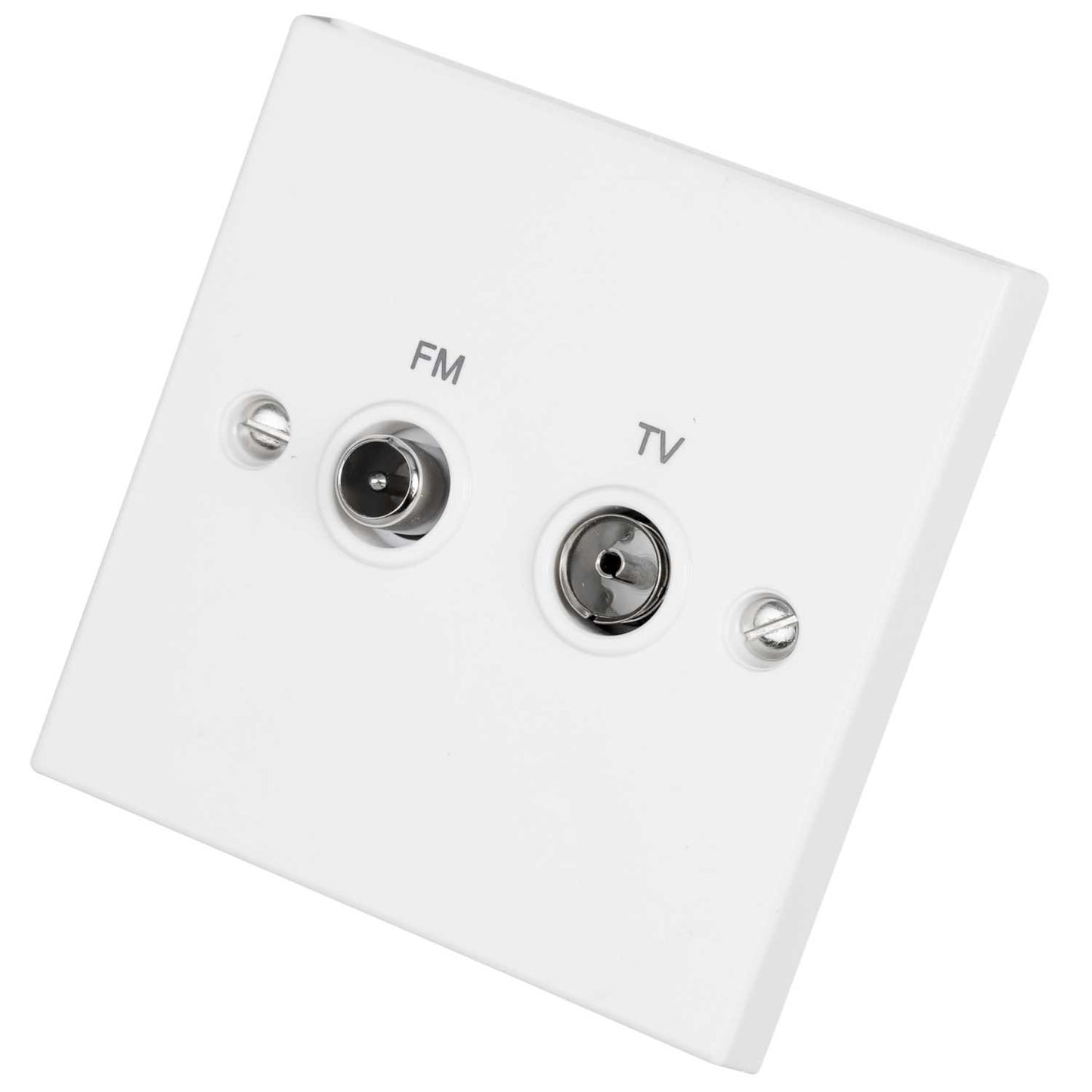 BG 900 Series 1 Gang Diplex TV FM Socket White