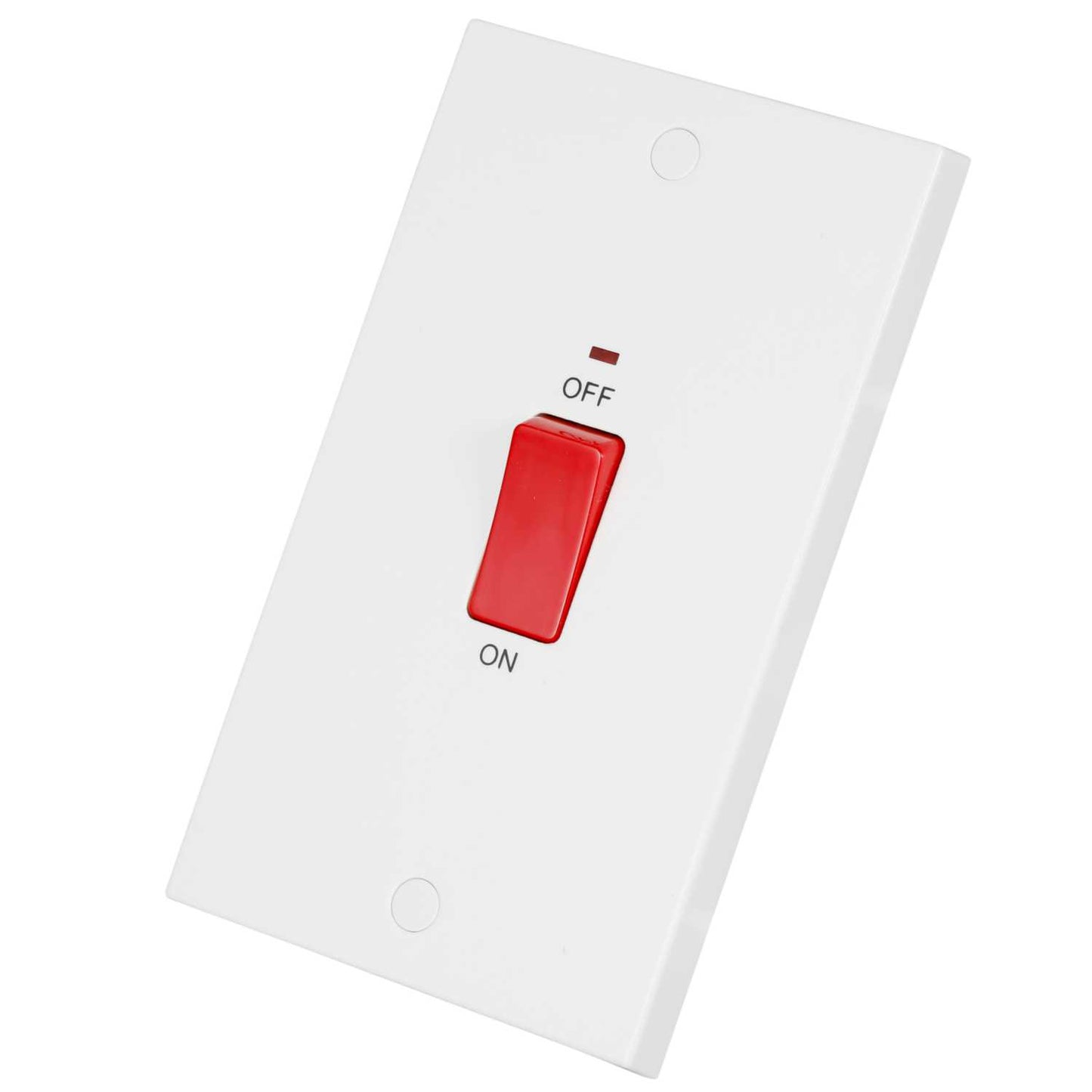 BG 45A DP 2 Gang Vertical Switch with Neon White