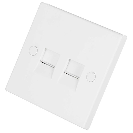 BG 900 Series 2 Gang Secondary Telephone Socket White
