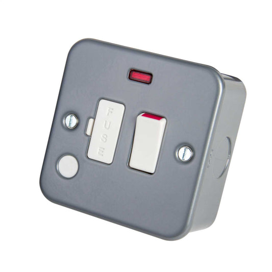 BG 13A DP Switched Fused Spur with Neon and Flex Outlet Metal Clad