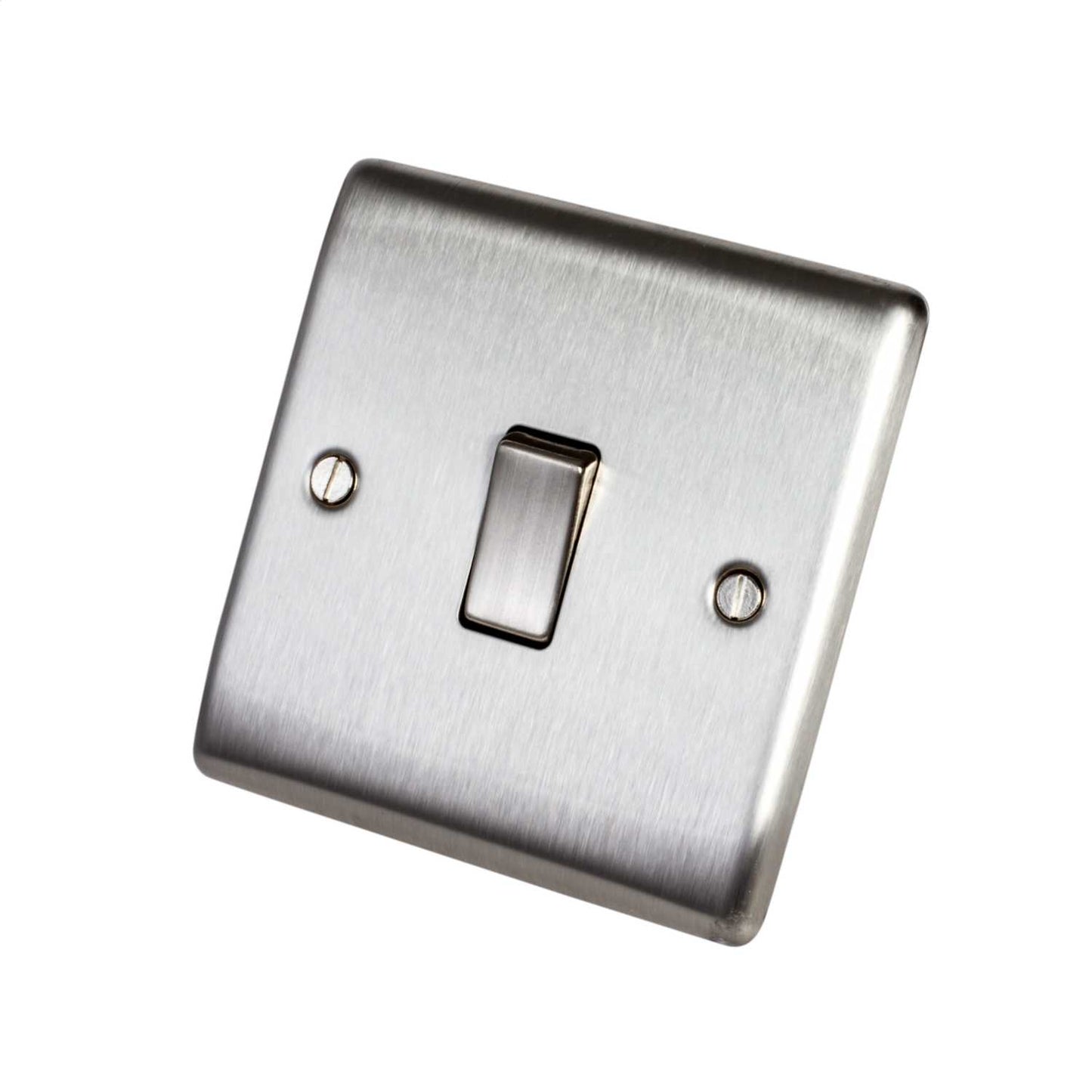 BG 10A 1 Gang Intermediate Switch Brushed Steel
