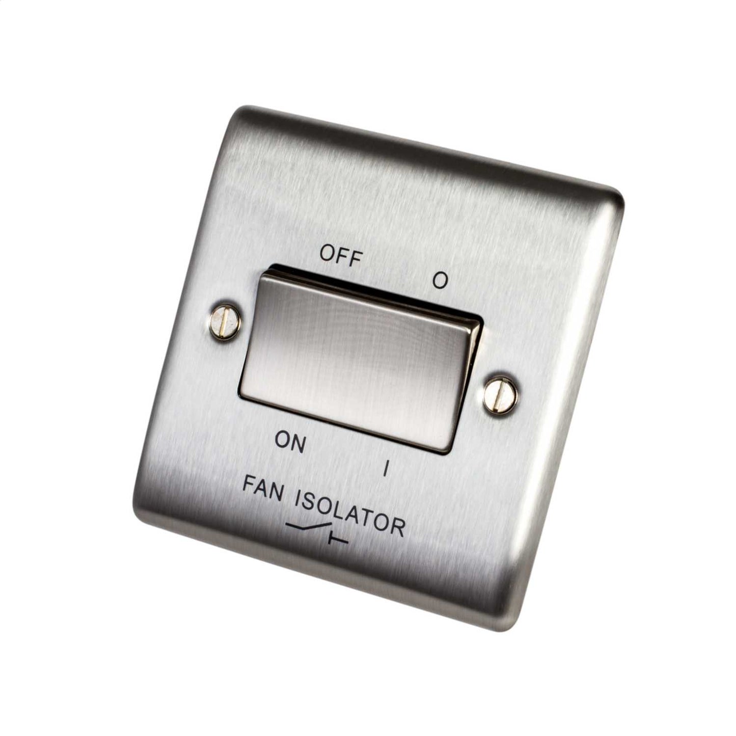 BG 10A Triple Pole Fan Isolator Brushed Steel