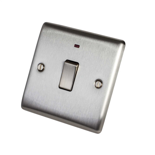 BG 20A DP Switch with Neon Brushed Steel