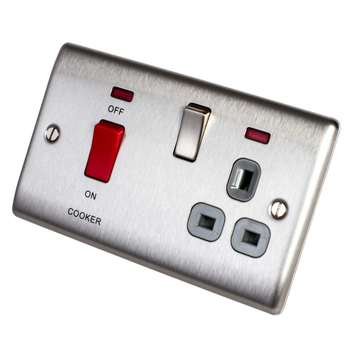 BG 45A DP Cooker Control Unit Grey Insert Brushed Steel