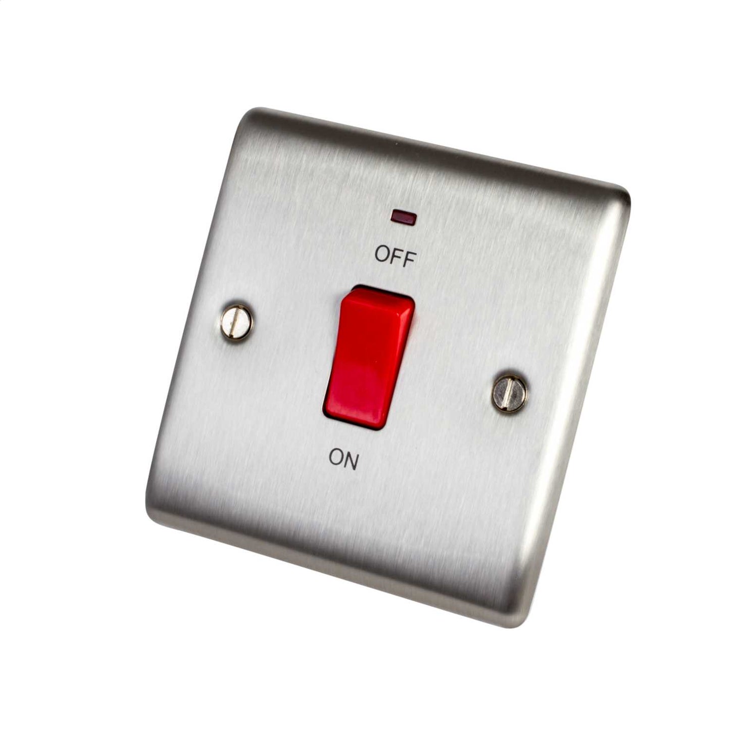 BG 45A DP 1 Gang Switch with Neon Brushed Steel