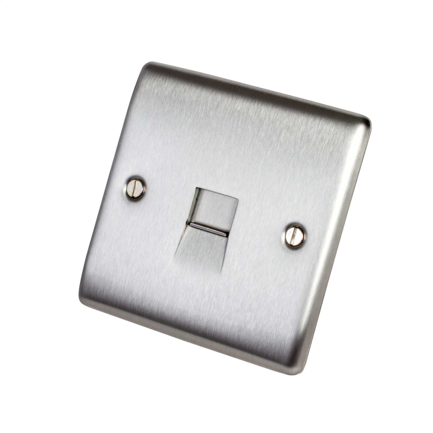 BG 1 Gang Master Telephone Socket Brushed Steel