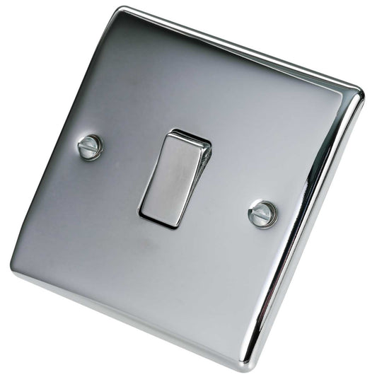 BG 10A 1 Gang 2 Way Light Switch Polished Chrome