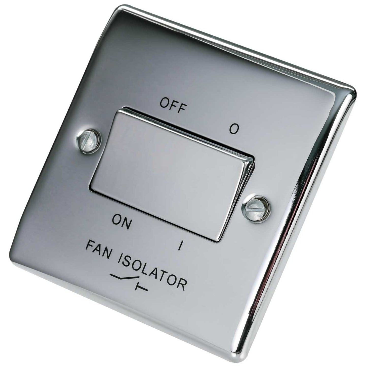 BG 10A Triple Pole Fan Isolator Switch Polished Chrome