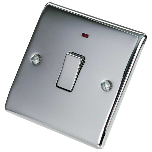 BG 20A DP Switch with Neon Polished Chrome