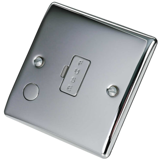 BG 13A Unswitched Fused Spur with Flex Outlet Polished Chrome