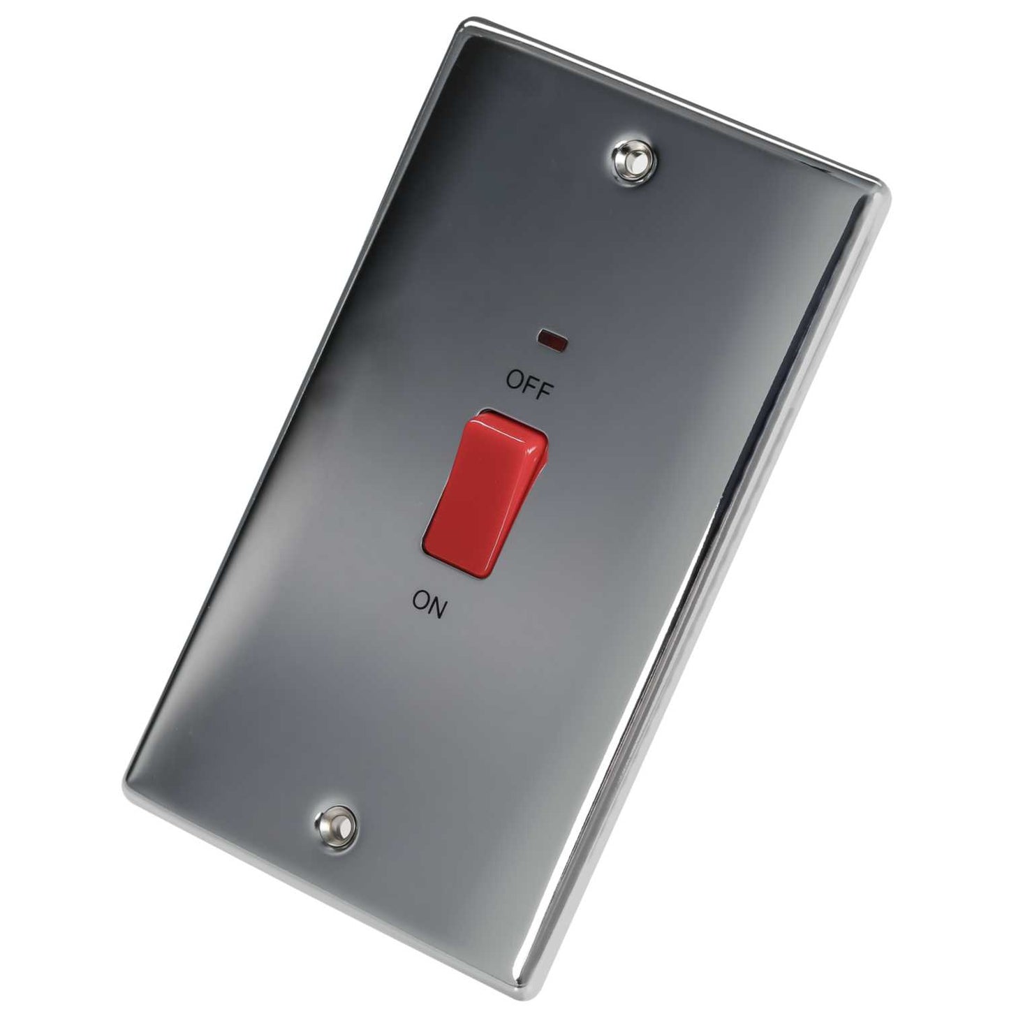 BG 45A DP 2 Gang Vertical Switch with Neon Polished Chrome
