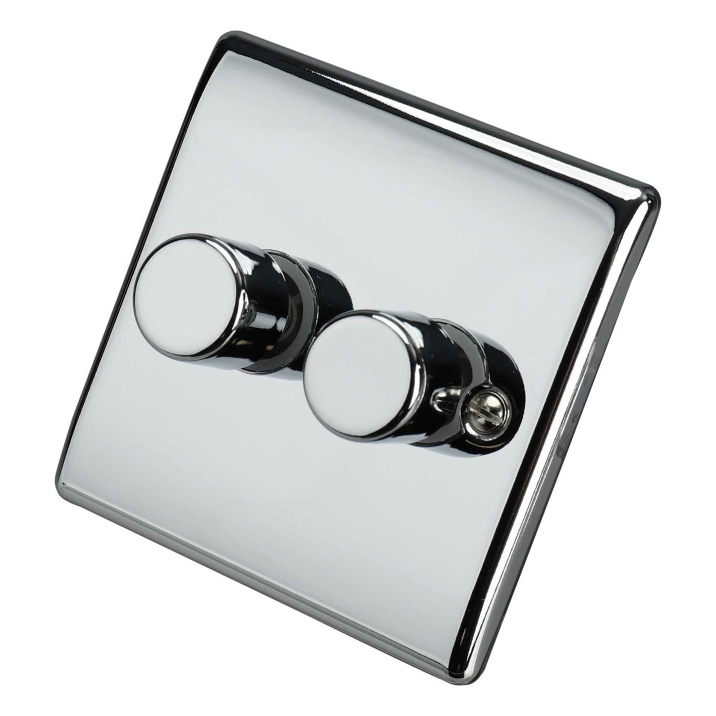 BG 200W 2 Gang 2 Way Intelligent Dimmer Switch Polished Chrome