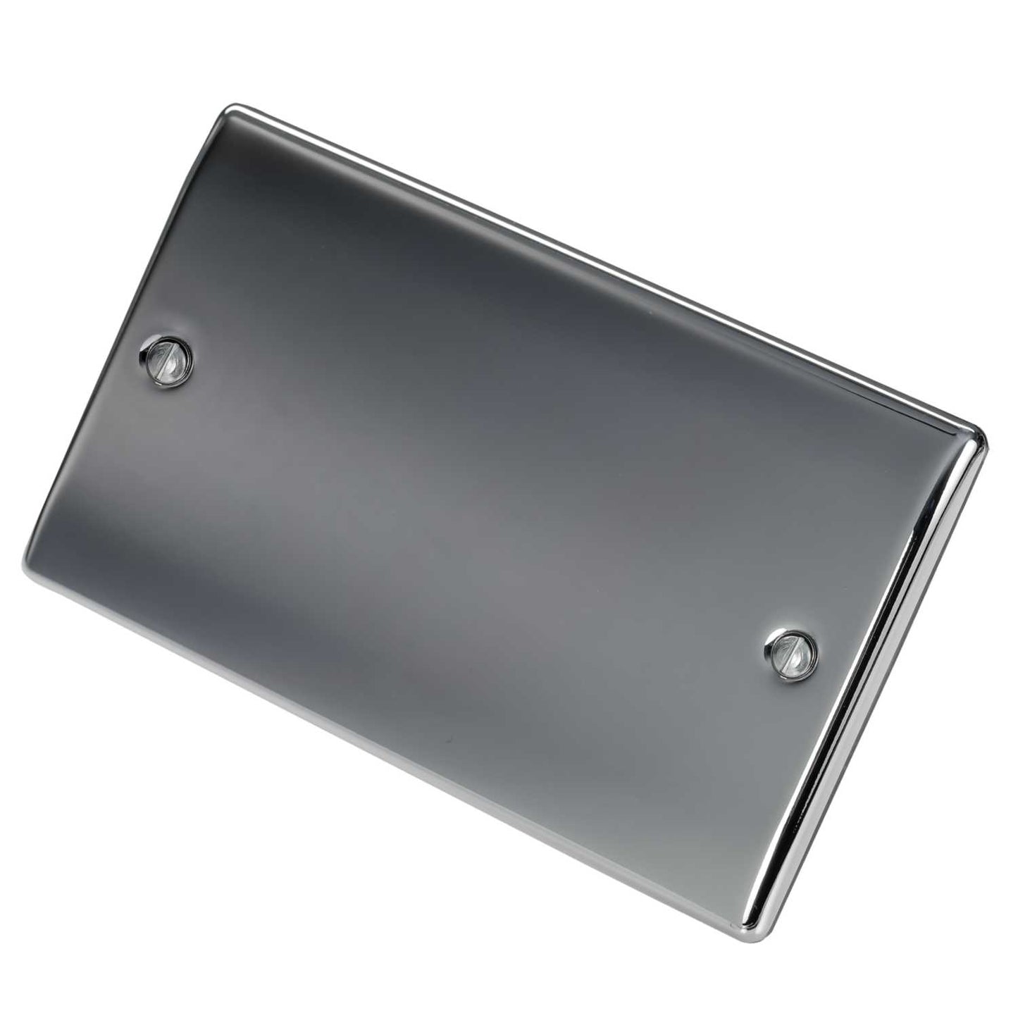 BG 2 Gang Blank Plate Polished Chrome