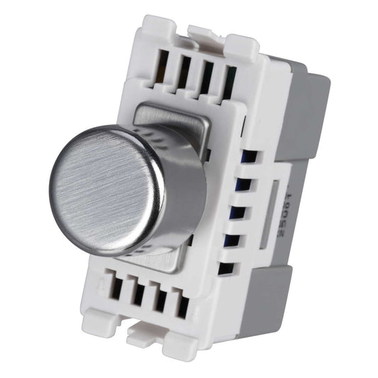 BG Intelligent Dual Mode 2 Way Grid Dimmer Brushed Steel