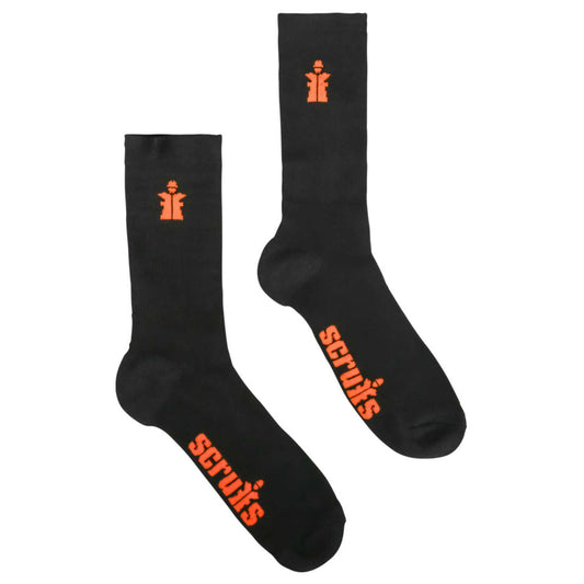 Scruffs Size 10 - 13 Worker Socks Black (Pack of 3 Pairs)