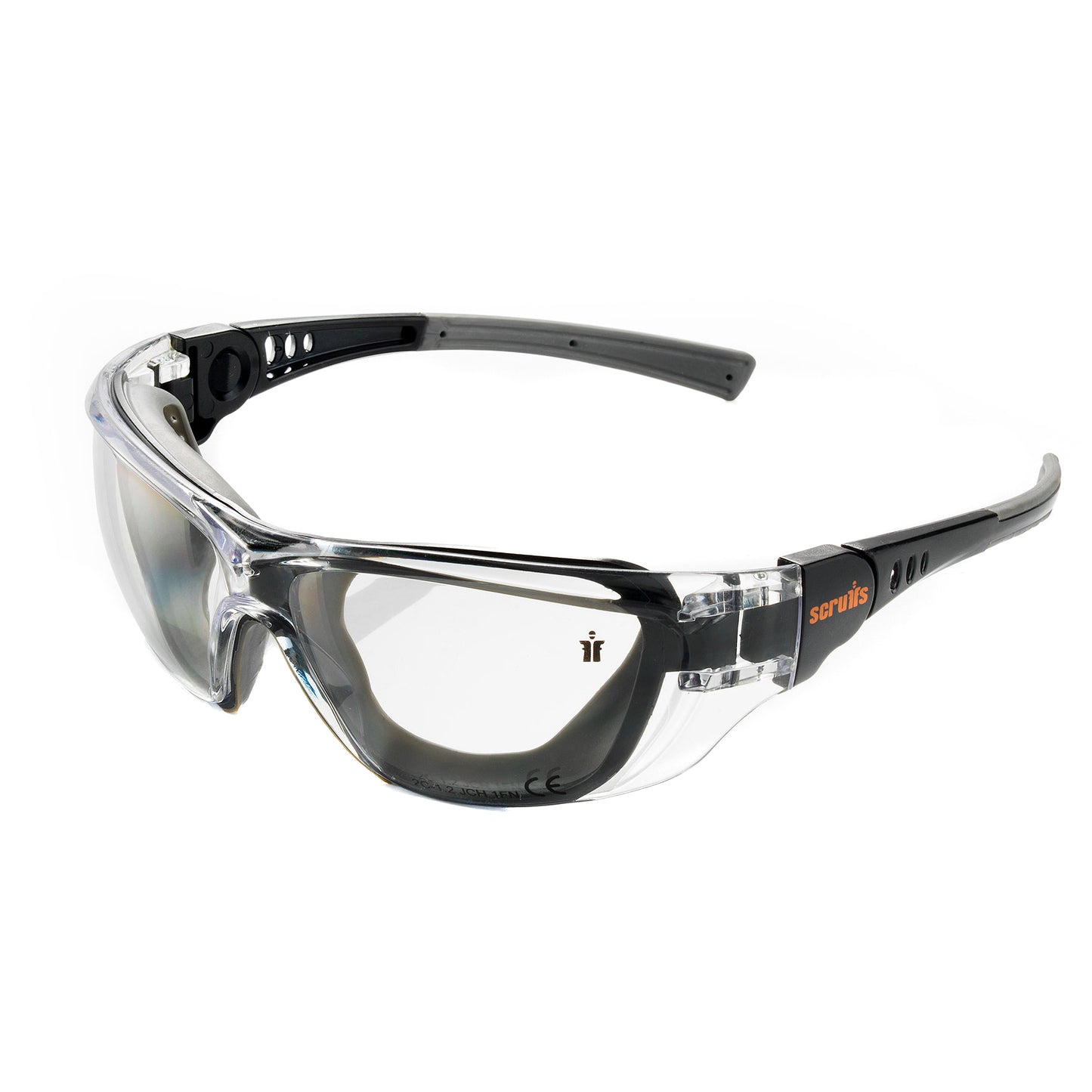Scruffs Falcon Lightweight Anti Fog Safety Glasses Black