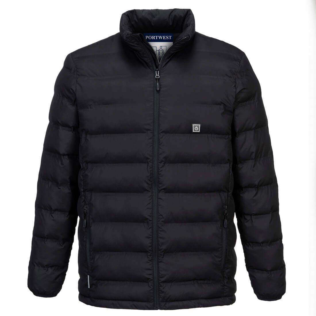 Ultrasonic Heated Tunnel Jacket, L, R, Black
