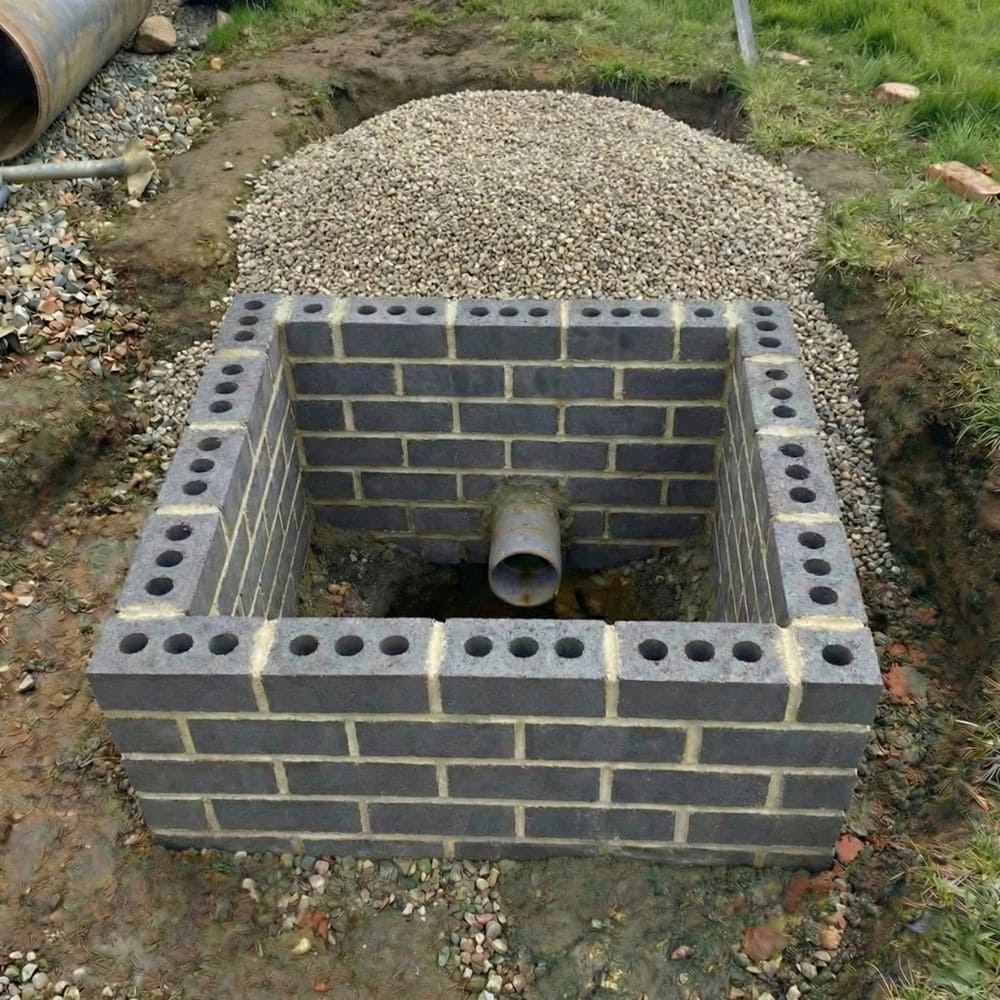 Class B Engineering Brick Smooth Blue Perforated 65mm