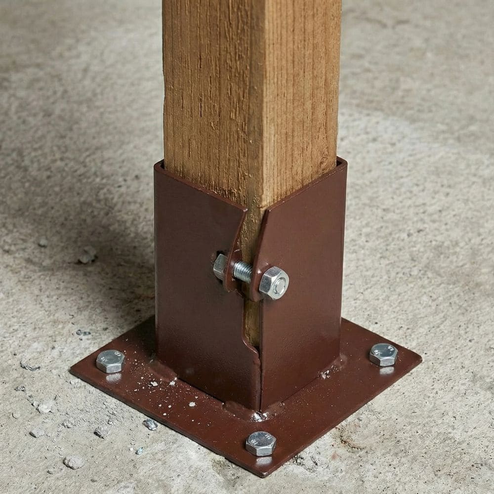 6ft Green Treated Square Top Wooden Fence Post 1800mm x 75mm x 75mm (3" x 3")