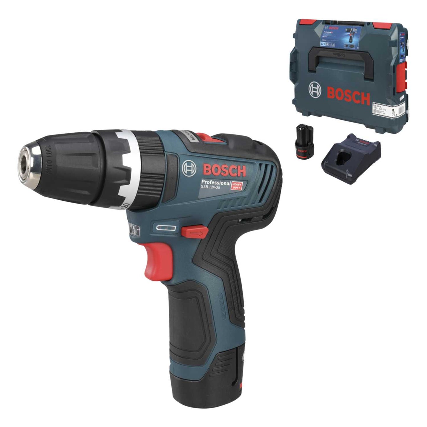 Bosch GSB 12V-35 12V Combi Drill with 2 x 3.0Ah Batteries