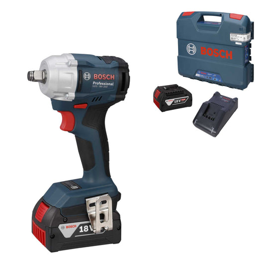 Bosch PRO GDS 18V-350 18V Professional ½" Impact Wrench with 2 x 5.0Ah Batteries