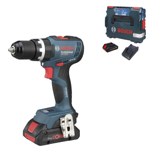 Bosch GSB 18V-65 18V Impact Drill / Driver with 2 x 4.0Ah ProCORE Batteries