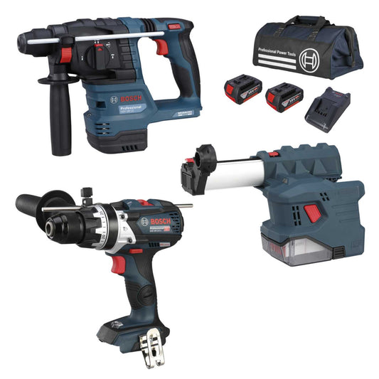 Bosch 3 Piece 18V Power Tool Kit with 2 x 4.0Ah Batteries