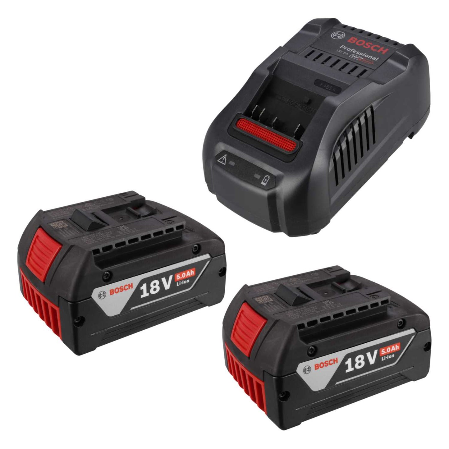Bosch 1600A00B8K 18V Charger and 2 x 5.0Ah Battery Kit