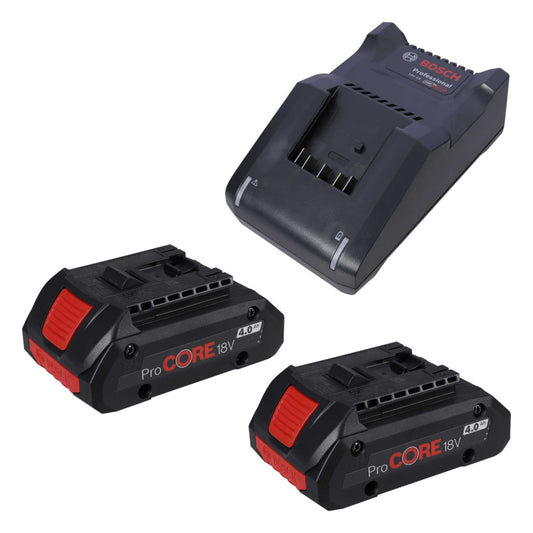 Bosch 1600A01BA4 Procore 18V Charger and 2 x 4.0 Ah Battery Kit