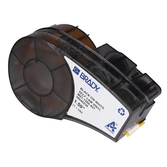Brady 38.1mm x 4.3m Black on White Self Laminating Vinyl Label Cartridge